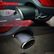 Load image into Gallery viewer, Car Universal Matte Carbon Fiber Exhaust Tip Akrapovic Exhaust Pipe Car Exhaust Muffler Tip End Pipe without logo
