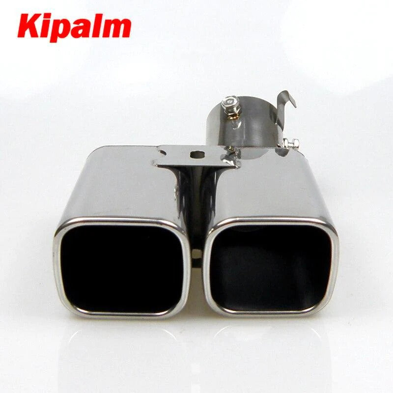 Alpha Dual Exhaust Tip 304 Stainless Steel Modified Car Rear Tail Throat Muffler Tip
