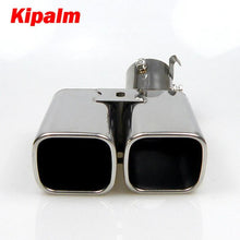 Load image into Gallery viewer, Alpha Dual Exhaust Tip 304 Stainless Steel Modified Car Rear Tail Throat Muffler Tip