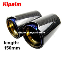 Load image into Gallery viewer, 1PC Carbon Fiber 150mm Length Exhaust Tips M Performance Muffler Pipe M2 M3 M4 M5 M6