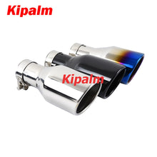 Load image into Gallery viewer, 1PC Stainless Steel Slanted Cut Tailpipe Universal Burnt Blue Black Silver Exhaust Pipe Muffler Tips