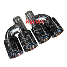 Load image into Gallery viewer, Kipalm M Performace h Style Dual End Forged Carbon Fiber Exhaust Muffler Pipe For BMW Universal Double Out