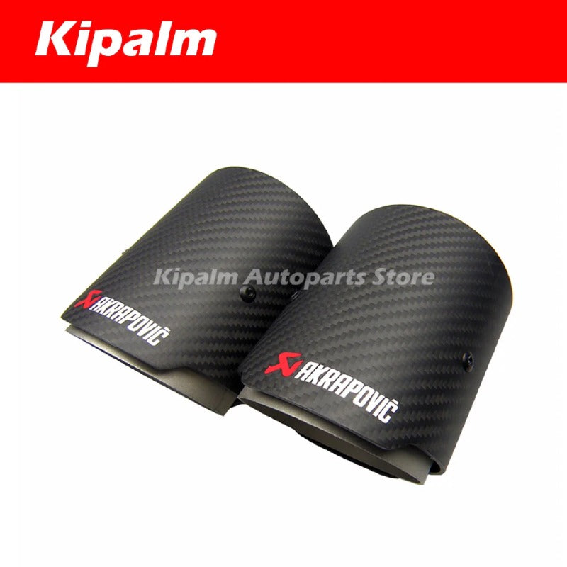 Carbon Fiber Akrapovic Exhaut tips for BMW F87 M2 F80 M3 F82 F83 M4 Direct Muffler Universal Fit Exhaust Tail Pipe Tip