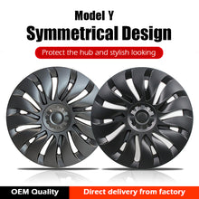 Load image into Gallery viewer, 4PCS Tesla Model Y 2023 Symmetrical Full Coverage Sport 19 Inch Wheel Cover Cap Replacement Vehicle Hubcaps Accessories