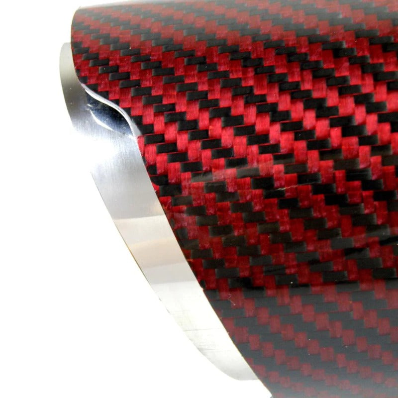 Car Universal No Logo Angle Adjustable Carbon Fibre Exhaust Tip Straight Edge Red Carbon Fiber Muffler Tip For Toyota Honda