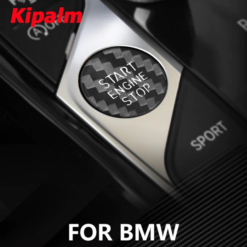 Carbon Fiber Engine Start Stop Button Stickers Trim Cover For BMW G20 G14 G15 X5 G07 Z4 G29