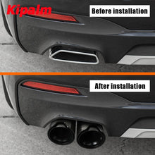 Load image into Gallery viewer, 1 Pair Carbon Fiber M Performance Exhaust Pipe Mufflers for BMW 5 Series 525i 528i 530i G30 G38 2018-  with M Logo