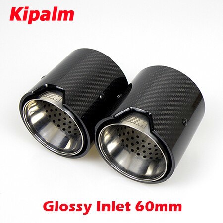 2PCS Real Carbon Fiber Exhaust Pipe Muffler Tip for BMW M Performance 235i 240i 335i Akrapovic Exhaust Tip