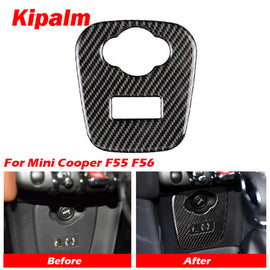 Carmon Carbon Fiber Cigarette Lighter USB AUX Console Panel Interior Stickers For Mini Cooper F55 F56 Accessories