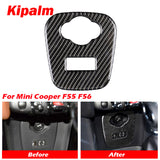 Carmon Carbon Fiber Cigarette Lighter USB AUX Console Panel Interior Stickers For Mini Cooper F55 F56 Accessories
