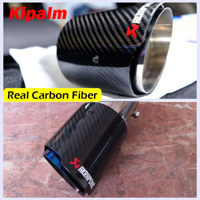 Subaru Levorg Exhaust Pipe Akrapovic Style Carbon Fiber Exhaust Muffler Tips Tailpipe, Special Design