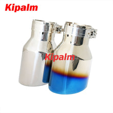 Load image into Gallery viewer, 1pcs Slanted Edge Burnt Blue sliver Stainless Steel Exhaust Tip Tail End Pipe Muffler Tips
