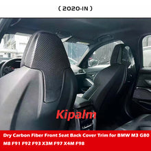 Load image into Gallery viewer, Dry Carbon Fiber Front Seat Back Cover Trim for BMW M3 G80 M8 F91 F92 F93 X3M F97 X4M F98