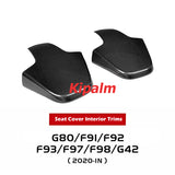 Dry Carbon Fiber Front Seat Back Cover Trim for BMW M3 G80 M8 F91 F92 F93 X3M F97 X4M F98