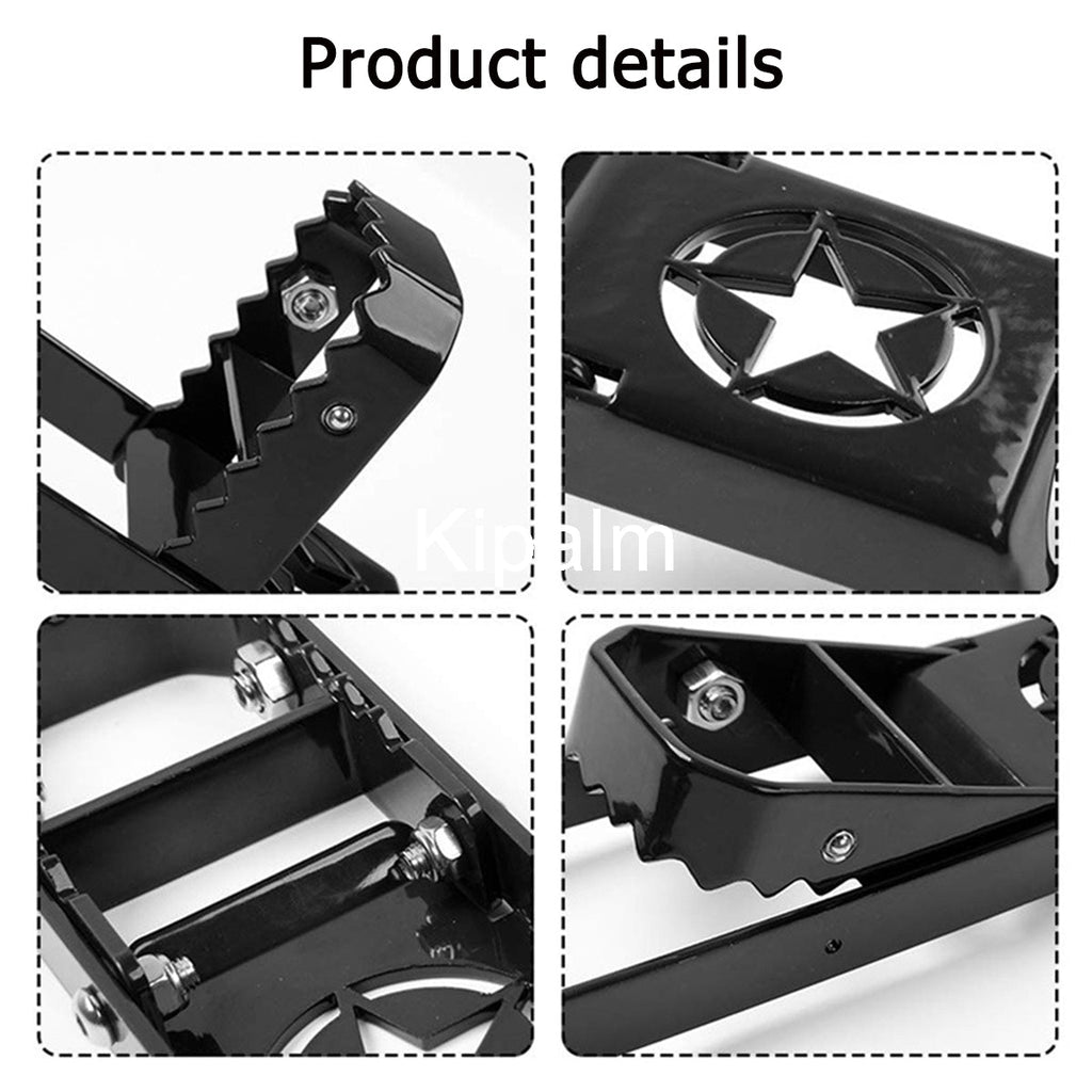 1pcs Car Rooftop Luggage Ladder Hooked Foot Pegs Doorstep for Jeep Wrangler 2008-2017