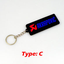 Load image into Gallery viewer, NEW 3D Rubber Keychain Akrapovic Double sided Keyring Car Motorcycle Bike Akrapovic Logo Soft Rubber keychain for wholesale