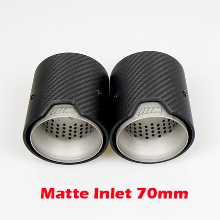 2PCS Real Carbon Fiber Exhaust Pipe Muffler Tip for BMW M Performance 235i 240i 335i Akrapovic Exhaust Tip