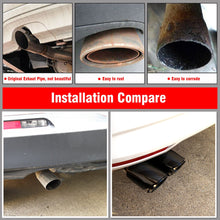 Load image into Gallery viewer, Dual Carbon Fiber 304 Stainless Steel Universal Auto Exhaust Tip Muffler Double End Pipe for BMW BENZ VW Golf TOYOTA