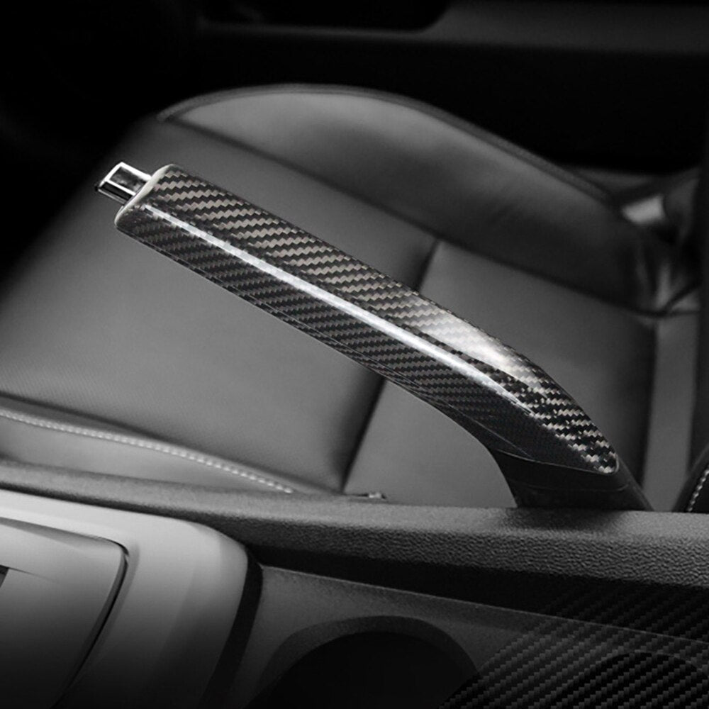 1 Set Carbon Fiber Handbrake Handle Cover Protector for Chevrolet Camaro 2010 2011 2012 2013 2014 2015