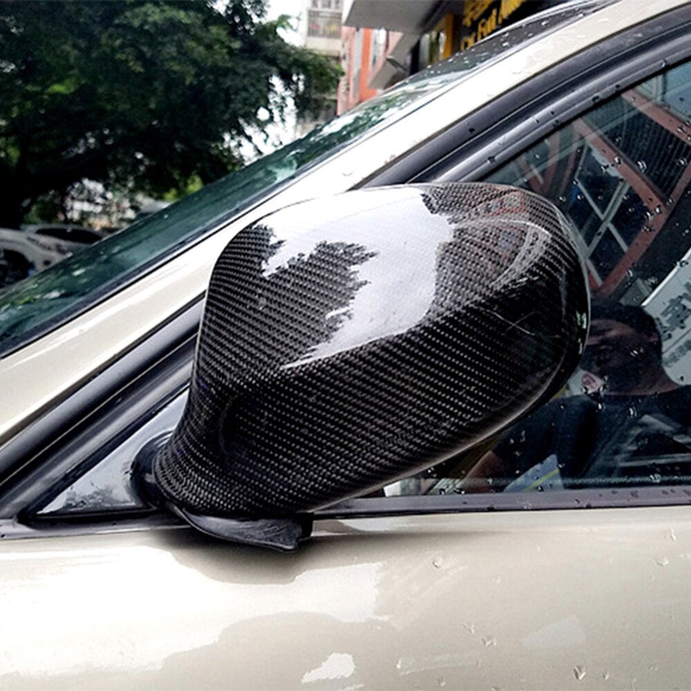 1 Pair Real Carbon Fiber Rearview Side Mirror Cover Caps For BMW 3 Series E90 E91 2010-2012 Carbon Fiber Mirror Cover