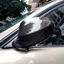 Load image into Gallery viewer, 1 Pair Real Carbon Fiber Rearview Side Mirror Cover Caps For BMW 3 Series E90 E91 2010-2012 Carbon Fiber Mirror Cover