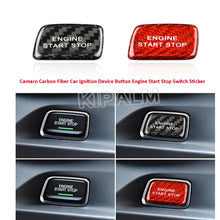 Load image into Gallery viewer, 1 piece Camaro Carbon Fiber Car Ignition Device Button Engine Start Stop Switch Sticker for camaro 2016-2019