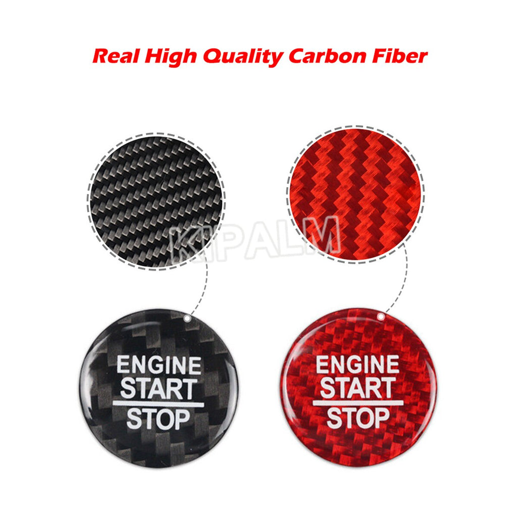 1 piece Carbon Fiber Car Engine Start Stop Button Sticker Cover Trim For Dodge Challenger SRT Accessories 2015-2020