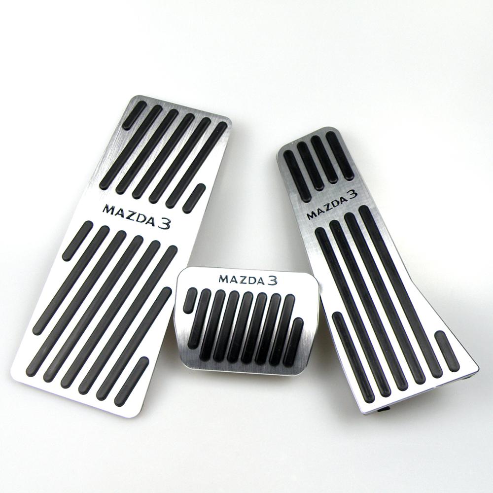 No Drill Aluminum Mazda 3 AXELA Accelerator Gas Pedal Brake Pedal Cover AT For  Mazda 3