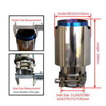 Load image into Gallery viewer, Car Universal AK Stainless Steel Exhaust Tip With Silver or Burnt Blue Color End Pipe for BMW BENZ Audi VW Golf Parts AK Logo