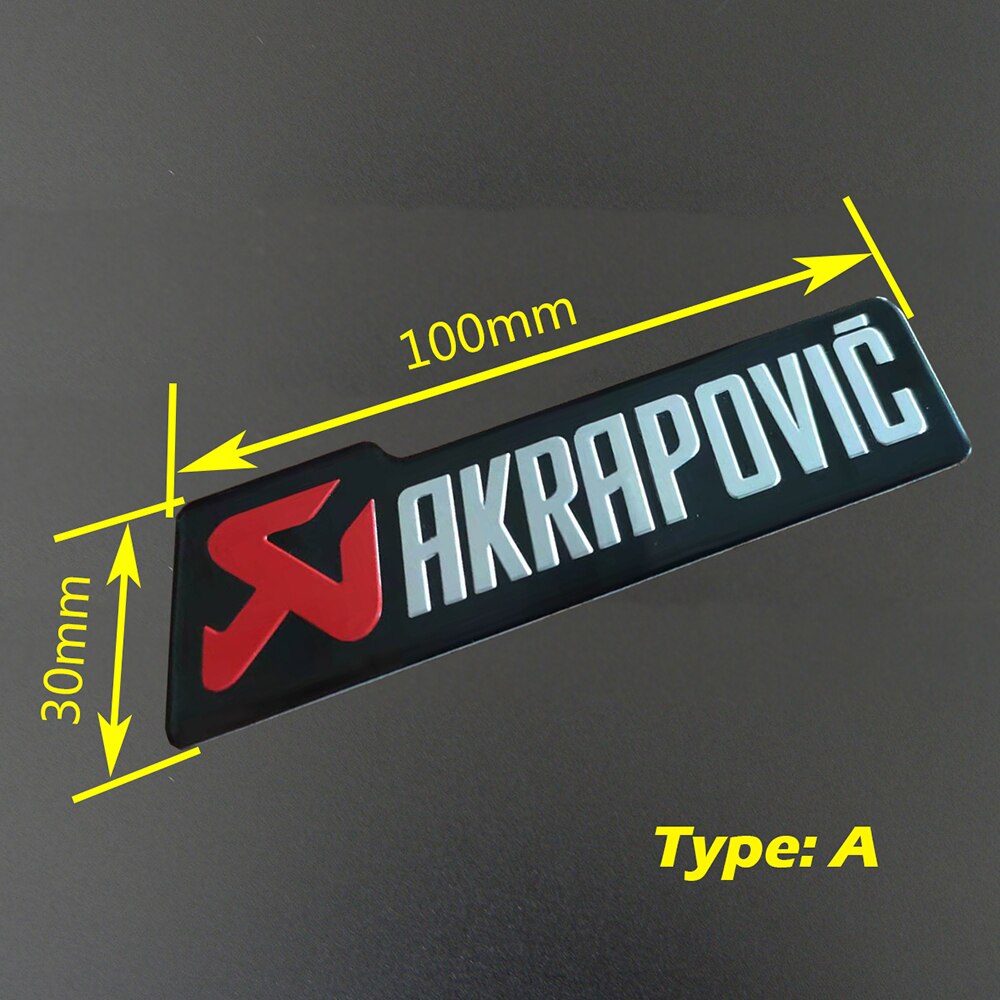 Universal Aluminium Akrapovic Stickers Exhaust Muffler Sticker Silencer Decals For Motorcycle and Car Sticker
