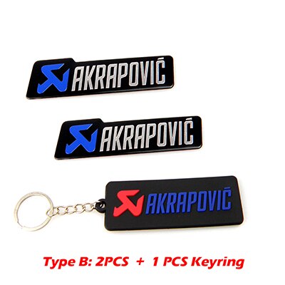 Universal Aluminium Akrapovic Stickers Exhaust Muffler Sticker Silencer Decals For Motorcycle and Car Sticker
