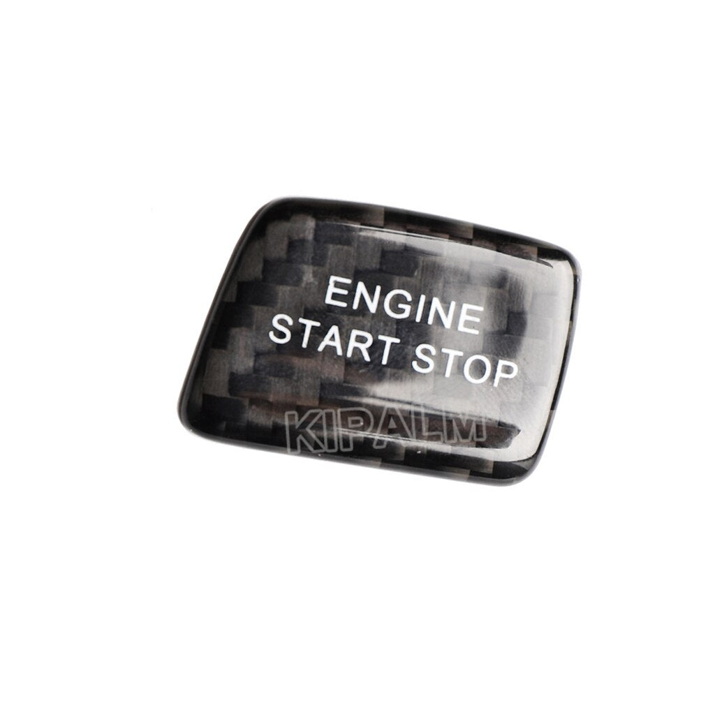1 piece Camaro Carbon Fiber Car Ignition Device Button Engine Start Stop Switch Sticker for camaro 2016-2019