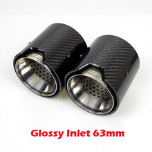 Load image into Gallery viewer, 2PCS Real Carbon Fiber Exhaust Pipe Muffler Tip for BMW M Performance 235i 240i 335i Akrapovic Exhaust Tip