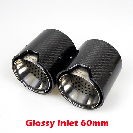 2PCS Real Carbon Fiber Exhaust Pipe Muffler Tip for BMW M Performance 235i 240i 335i Akrapovic Exhaust Tip