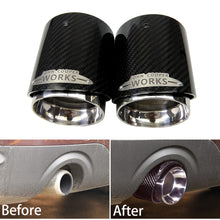 Load image into Gallery viewer, Carbon Fiber Exhaust Tip Muffler Tips Fit for Mini Cooper R55 R56 R57 R58 R59 R60 R61 F54 F55 F56 F57 F60 Mini Tail Pipe Tip