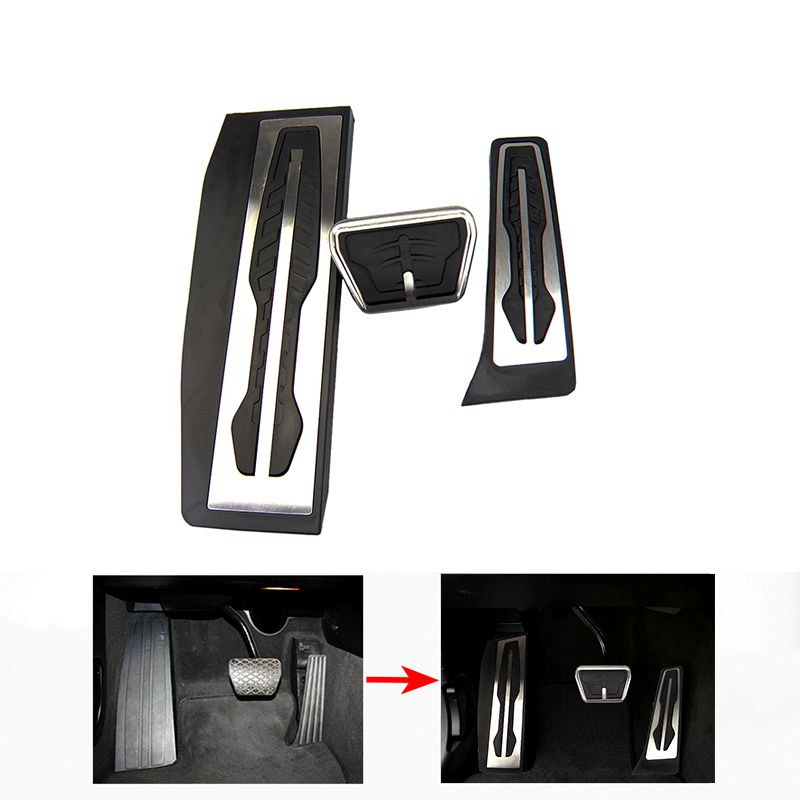 Kipalm No Drilling Gas Brake Footrest Pedal Plate Pad For BMW 1 2 3 4 Series F20 F21 F22 F23 F30 F30 Gas Accelerator Break Pedal
