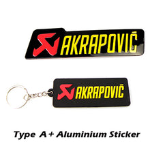 Load image into Gallery viewer, NEW 3D Rubber Keychain Akrapovic Double sided Keyring Car Motorcycle Bike Akrapovic Logo Soft Rubber keychain for wholesale