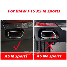 Load image into Gallery viewer, 1 Pair Exhaust Muffler Tip Black Chrome Cover Trim for BMW X5 M Sports F15 2014-2018 Modify