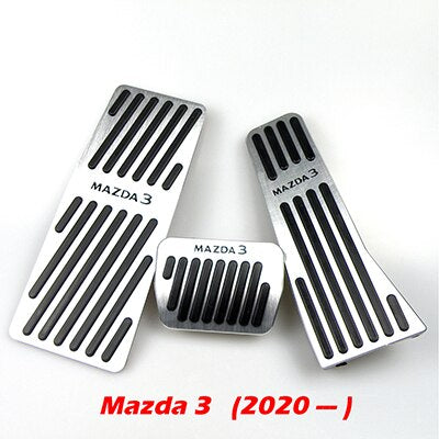 No Drill Aluminum Mazda 3 AXELA Accelerator Gas Pedal Brake Pedal Cover AT For  Mazda 3