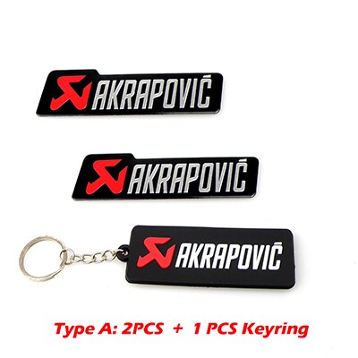 Universal Aluminium Akrapovic Stickers Exhaust Muffler Sticker Silencer Decals For Motorcycle and Car Sticker