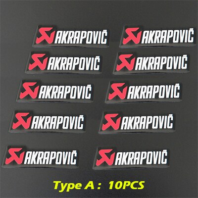 Universal Aluminium Akrapovic Stickers Exhaust Muffler Sticker Silencer Decals For Motorcycle and Car Sticker