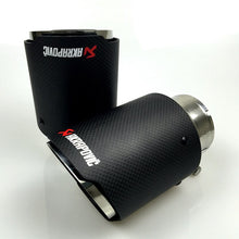 Load image into Gallery viewer, 1PCS Akrapovic Straight Carbon Fiber Exhaust Tip Muffler Pipe For BMW BENZ AUDI VW