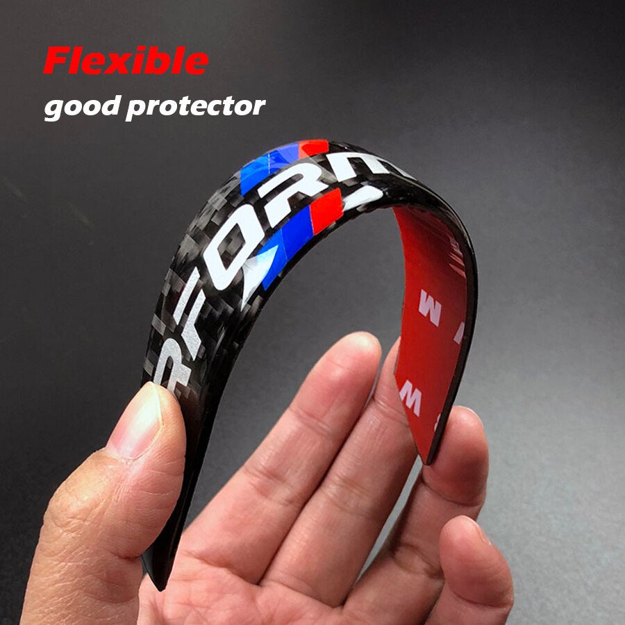 4PCS Universal Real Carbon Fiber Auto door bumper Car Door Edge Guard Strip Protector Anti-collision For Audi BMW Volkswagen