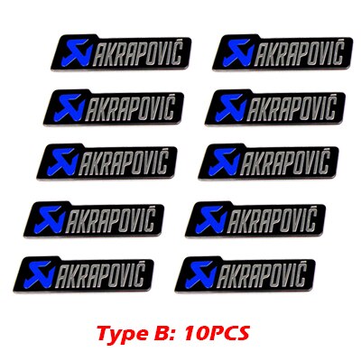 Universal Aluminium Akrapovic Stickers Exhaust Muffler Sticker Silencer Decals For Motorcycle and Car Sticker