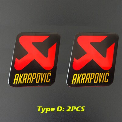 Universal Aluminium Akrapovic Stickers Exhaust Muffler Sticker Silencer Decals For Motorcycle and Car Sticker