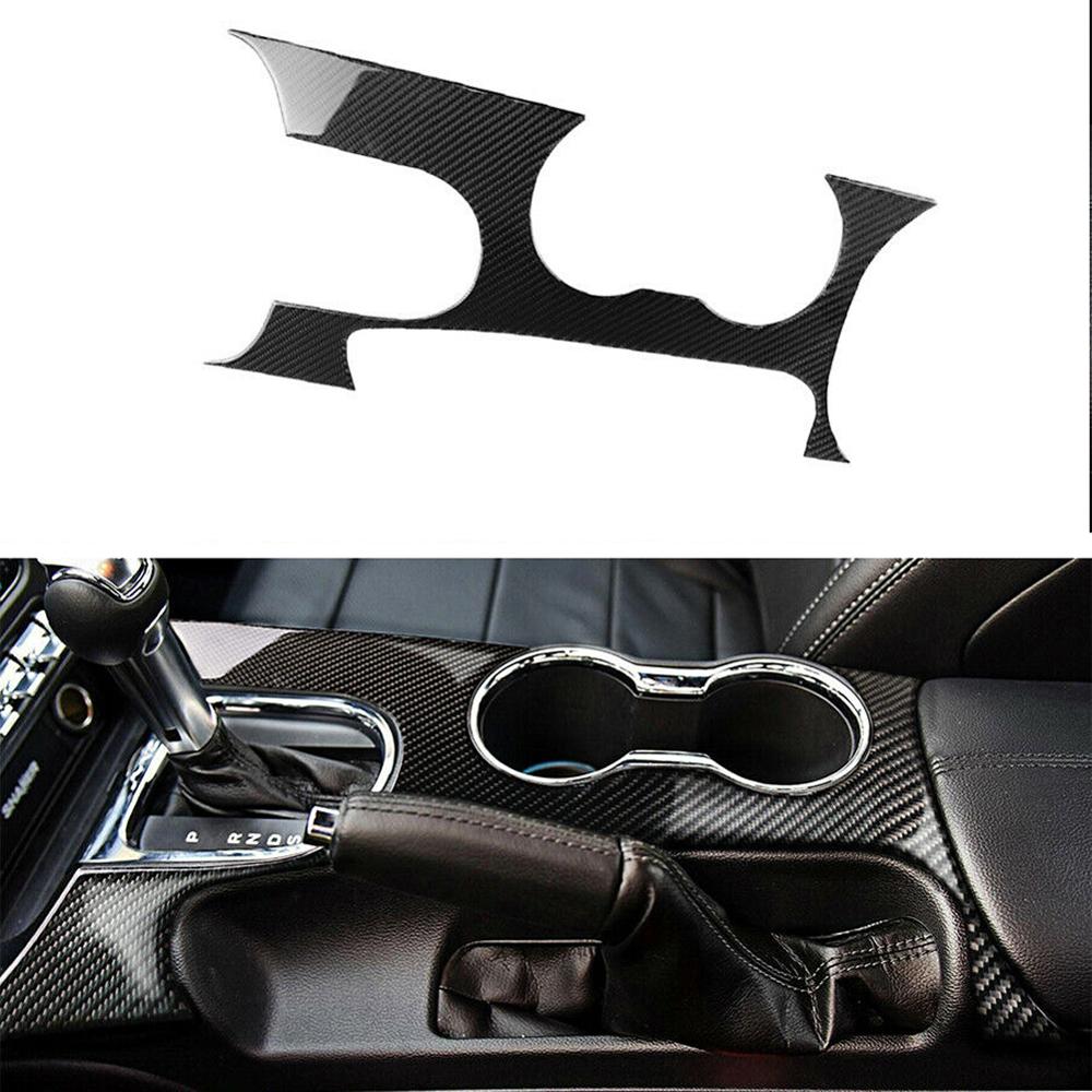 Kipalm For Ford Mustang 2015-2019 Carbon Fiber Central Control Gear Shift Panel Cover Decorative Sticker Cover Trim Mustang