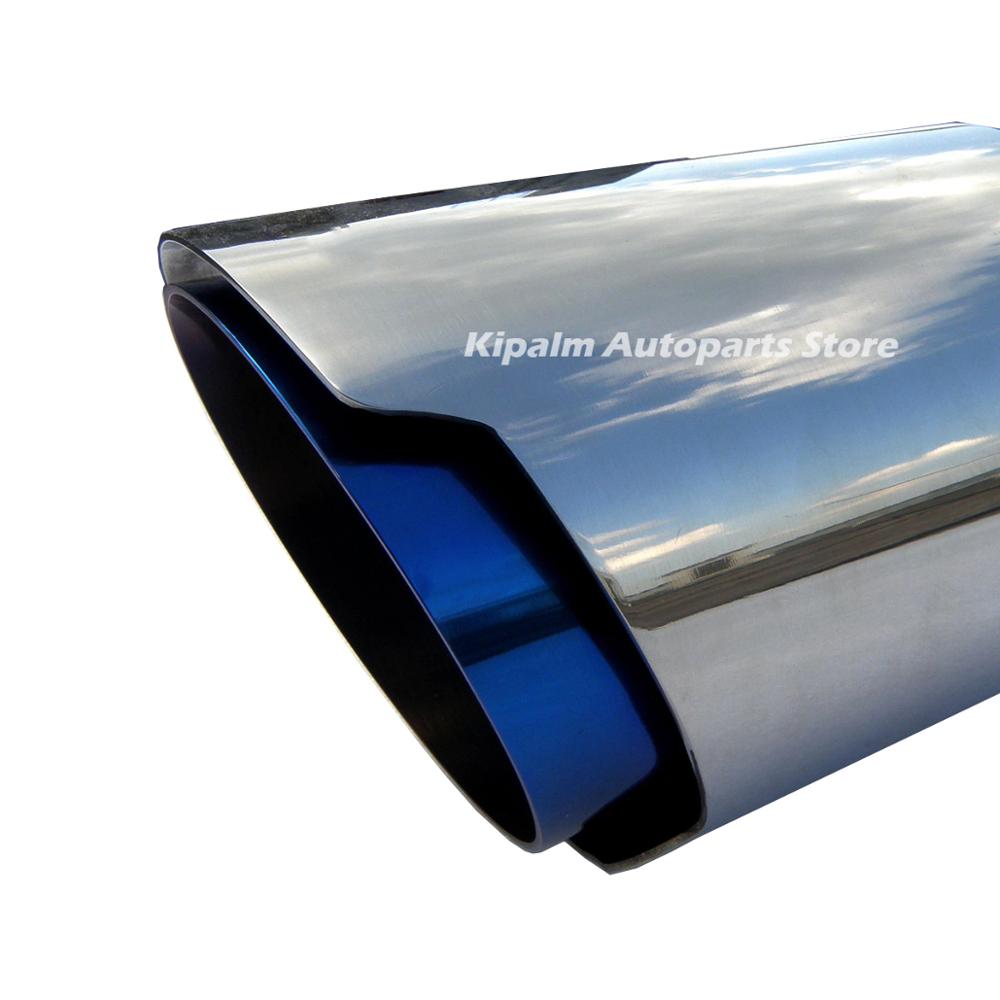 Car Universal AK Stainless Steel Exhaust Tip With Silver or Burnt Blue Color End Pipe for BMW BENZ Audi VW Golf Parts AK Logo