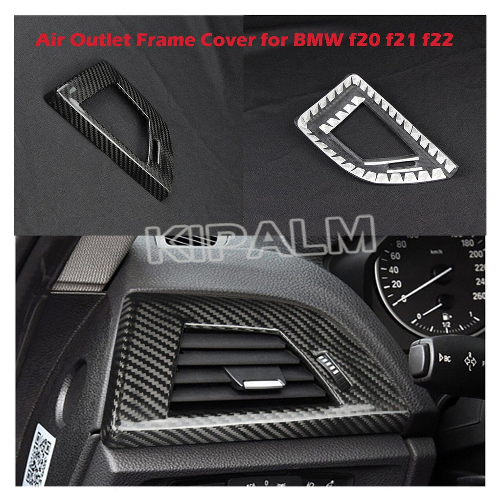 1 piece Carbon Fiber Dashboard Air Outlet Frame Air Front Vent Trim Cover Stickers for BMW F20 F21 F22