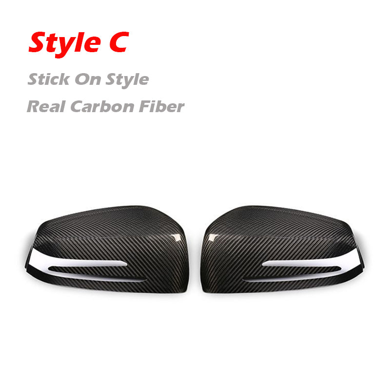 Carbon Fiber Mirror Cover for Mercedes-Benz A B C E S CLA CLS GLA Class Carbon Fiber Rearview Caps W204 W176 W117 W218 W212 W207