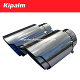 Car Universal AK Stainless Steel Exhaust Tip With Silver or Burnt Blue Color End Pipe for BMW BENZ Audi VW Golf Parts AK Logo